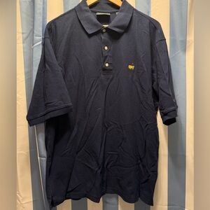 Masters Collection Polo Shirt Mens XL Navy Blue Pima Cotton Golf Logo